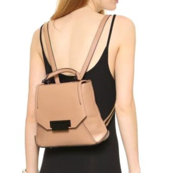 Zac Posen Eartha black and white Leather Backpack - Picture 4 of 4